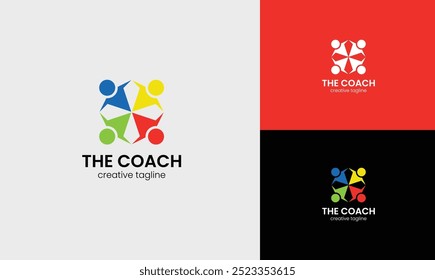 Coach Training Academy Logo Plantilla de Vector totalmente editable