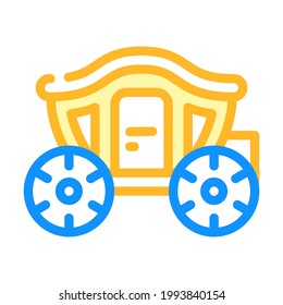 coach transport wedding color icon vector. coach transport wedding sign. isolated symbol illustration
