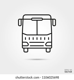 Coach vector line icon. Summer holidays and travel symbol.