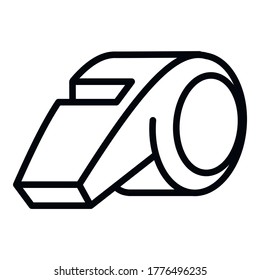 Icono de silbato de entrenador. Icono de vector de silbido de esquema para diseño web aislado en fondo blanco