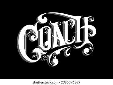COACH word custom lettering style