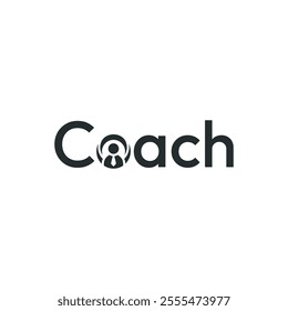 coach word mark design logo template