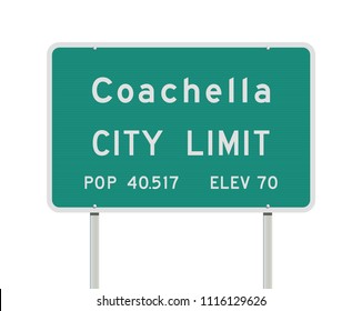 Coachella City Limits road sign