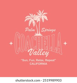 Coachella Valley Vector Graphic Slogan