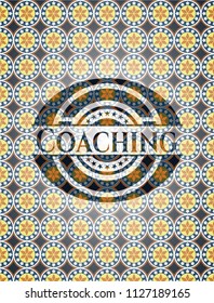 Coaching arabesque badge. arabic decoration.