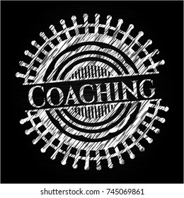Coaching chalkboard emblem