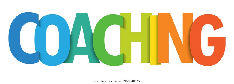COACHING colorful type banner