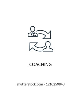 coaching concept line icon. Simple element illustration. coaching  concept outline symbol design. Can be used for web and mobile UI/UX