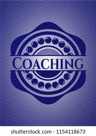 Coaching emblem with jean high quality background