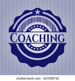 Coaching emblem with jean high quality background