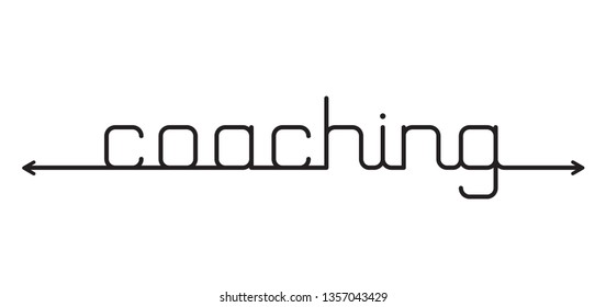 COACHING geometric type banner