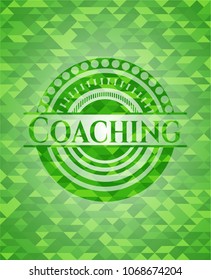   Coaching green mosaic emblem