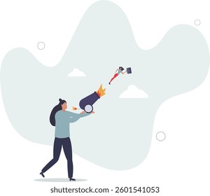 Coaching help boost career advancement, mentor or motivation to boost productivity, help or manager support for career development, entrepreneur launch.flat character life .