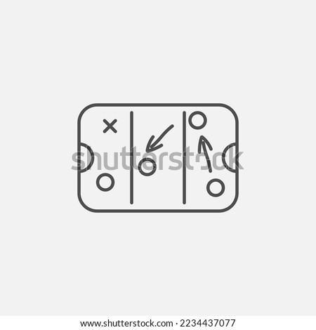 coaching hockey trainer thin line icon