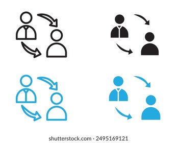 signo de contorno de Vector blanco y negro