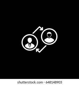 Coaching Icon. Business Concept. Flat Design. Isolated Illustration.