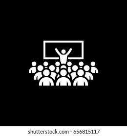 Coaching Icon. Business Concept. Flat Design. Isolated.