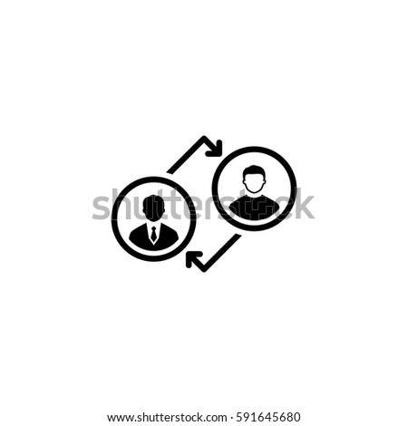 Coaching Icon. Business Concept. Flat Design. Isolated Illustration.