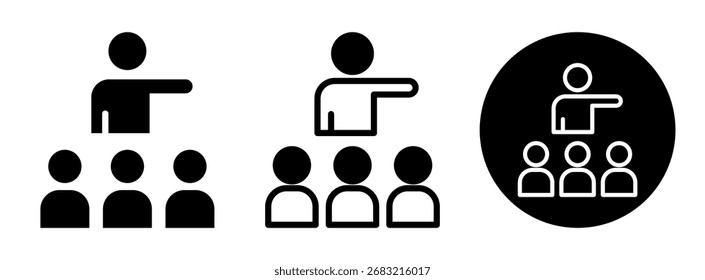 Glifo de Colección de iconos de entrenamiento y Ilustración vectorial mixta