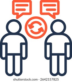 Coaching Icon Color Line Vector Illustration