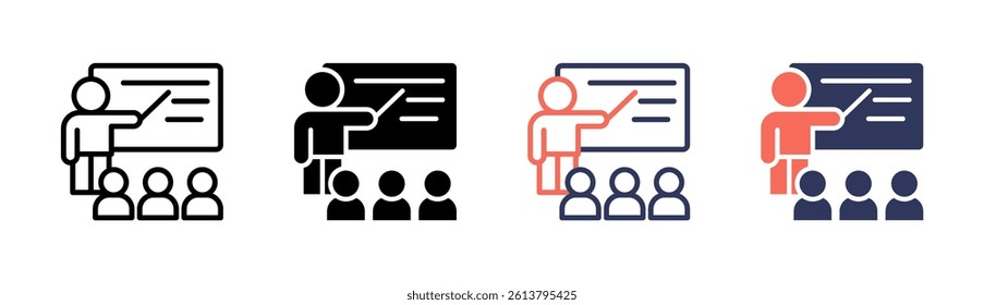 Coaching Icon Element For Design And Vector