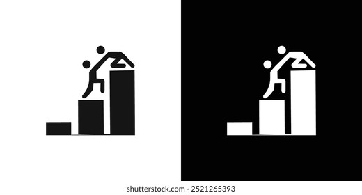 coaching icon Flat line illustration