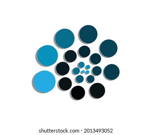 Coaching icon gradient vector spiral circles symbol of development design illustrator