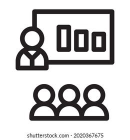 coaching icon illustration vector graphic