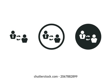Coaching icon isolated of flat style design.