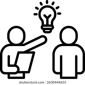 Coaching Icon Line Vector Illustration