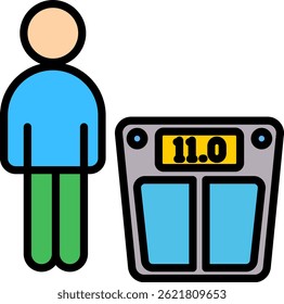 Coaching Icon Lineal Color Vector Illustration