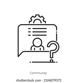 Icono de entrenamiento. Diseño de icono de estilo de esquema aislado en fondo blanco
