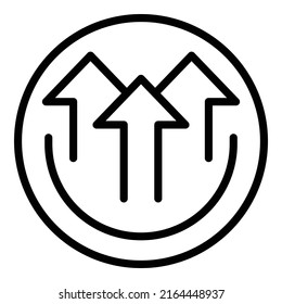 Up coaching icon outline vector. Expert team. Goal success
