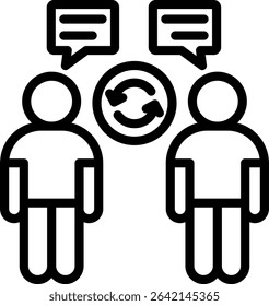 Coaching Icon Outline Vector Illustration