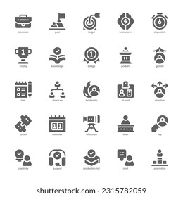 Coaching Icon pack for your website design, logo, app, and user interface. Coaching Icon glyph design. Vector graphics illustration and editable stroke.