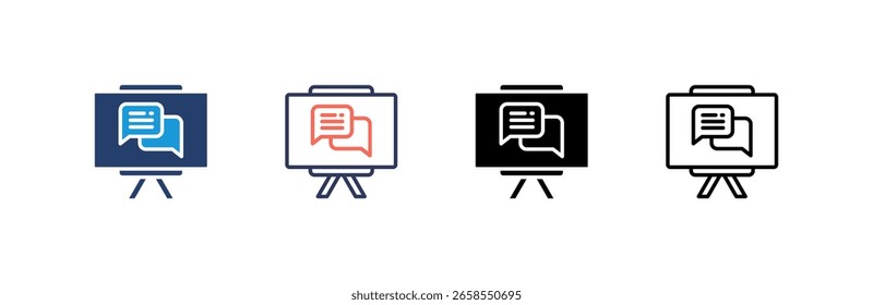 Conjunto de iconos de coaching colección de estilos múltiples