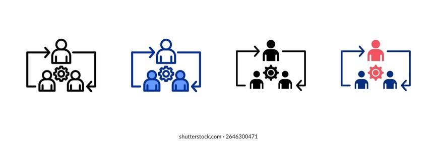 Coaching-Symbolblatt für mehrere Stilkollektionen