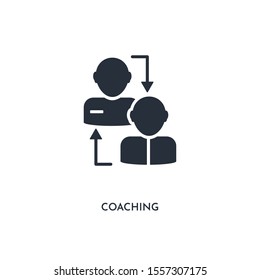 coaching icon. simple element illustration. isolated trendy filled coaching icon on white background. can be used for web, mobile, ui.