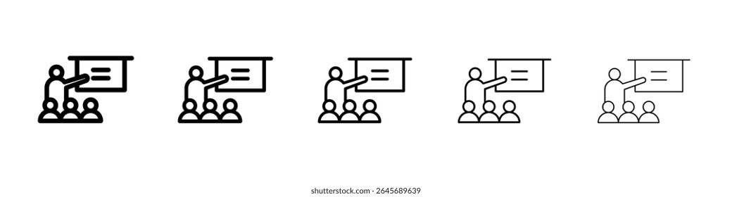 ícone de treinamento ilustração simples logotipo arte