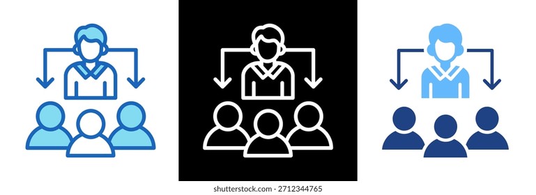 Coaching Icon Ilustración vectorial triplestyle