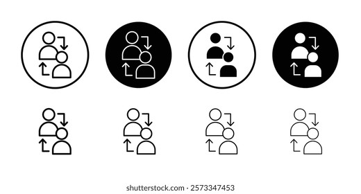 coaching icon vector line logo mark or symbol set collection outline style