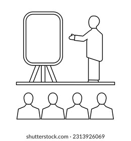 Coaching vector de icono. signo de ilustración de entrenamiento. símbolo de entrenamiento o logotipo.