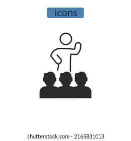 coaching icons  symbol vector elements for infographic web