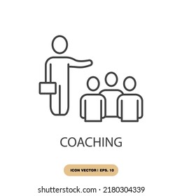 coaching icons  symbol vector elements for infographic web