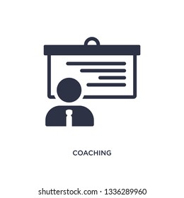 coaching isolated icon. Simple element illustration from strategy concept. coaching editable logo symbol design on white background. Can be use for web and mobile.