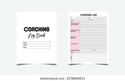 Coaching Log Book kdp interior

