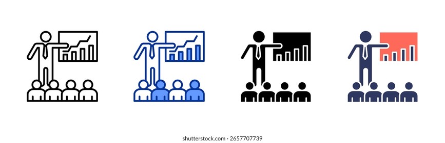 Coaching Mentoring icon sheet coleção de vários estilos