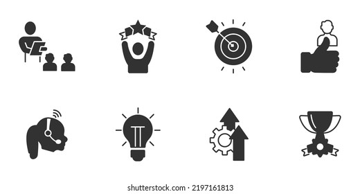 Coaching and Mentoring icons  symbol vector elements for infographic web