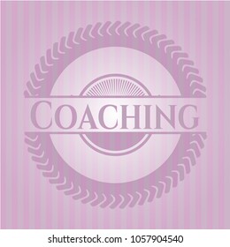 Coaching pink emblem. Retro