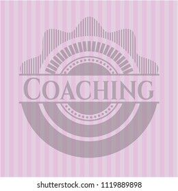 Coaching retro pink emblem